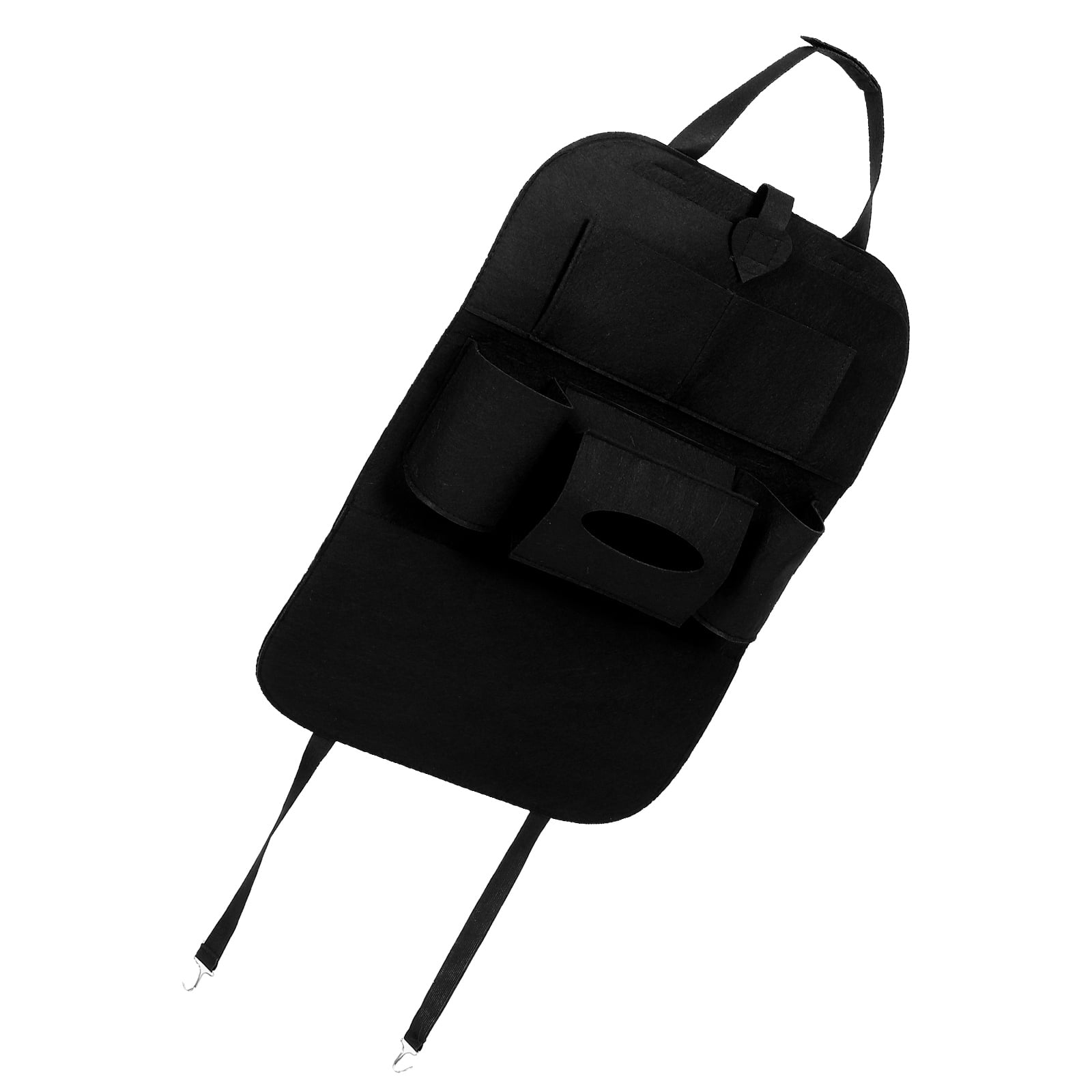 OFFIGAM Black Front Seat Organizer with Hanging Storage Bag for Car Backseat, Easy Installation and Convenient Travel Accessory