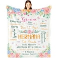 thumbnail image 1 of LHSHID Regalos para Hermanas manta Sister Gifts in Spanish Regalo de Cumpleanos/Graduacion/Navidad Hermana Sister Birthday Gift Ideas Big Sister Gifts Gifts for Sister Throw Blanket 30"x40", 1 of 7