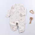 thumbnail image 3 of KPOPLK Baby Boy's Pajama with Bamboo Viscose Jumpsuit Romper Button Down Toddler Boy Sleeper Sleepwear Size 3-6, 3 of 5