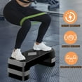thumbnail image 5 of ZenSports 27" Adjustable Workout Aerobic Stepper PP Non-Slip Exercise Platform Home Gym Cardio Fitness W/4 Risers, Gray, 5 of 9