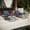 Blue, variant on Lacoo 2 Pack Utility Tray Steel Zero-Gravity Chair - Blue
