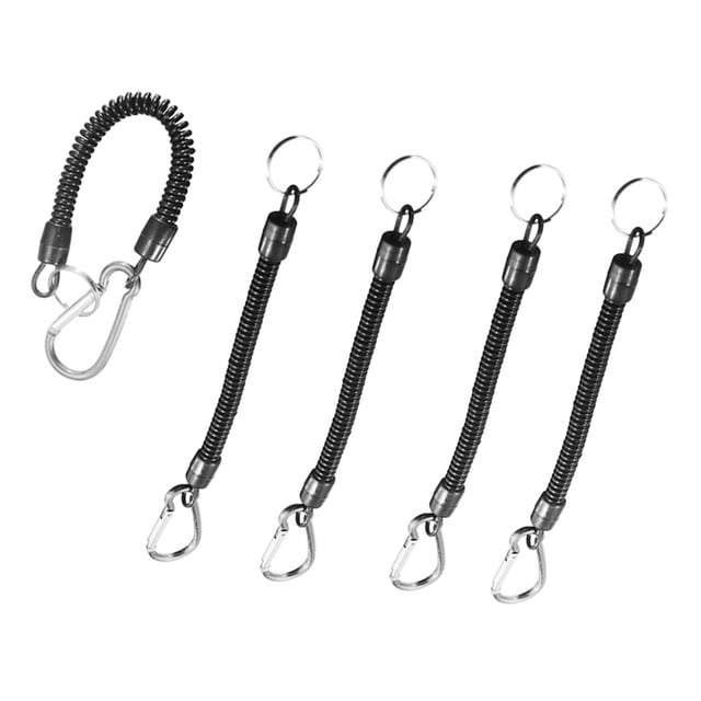 5x Cordón Retráctil Pesca Correa En Segura Entrada Herramientas De Plata SM SunniMix Pesca cuerda colgante