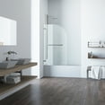 thumbnail image 4 of VIGO Orion 34 in. W x 58 in. H Hinged Frameless Tub Door in Stainless Steel with 5/16 in. (8mm) Clear Glass, 4 of 12