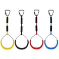thumbnail image 1 of Heavy Duty Children Trapeze Bar Pull Up Gym Rings Colorful Backyard Outdoor Gymnastic Ring Warrior Obstacle Course Slackline Kit1 piece Blue He Qiyong unisex, 1 of 1