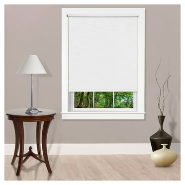 37" x 72" White Light Filtering Cordless Vinyl Roller Window Shade