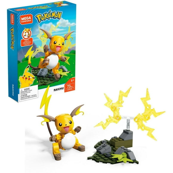 Mega Construx Pokemon Raichu Construction Set- 73 Pieces