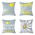 thumbnail image 4 of Topfinel Block Print Pillow Covers 18x18 Set of 4 Flower Leaves Outdoor Decorative Throw Pillows Farmhouse Pillowcases Flannel Cushion Case Decor for Home Sofa Couch Bed, 4 of 6