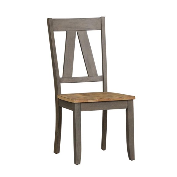 Liberty Furniture Lindsey Farm Splat Back Side Chair (RTA) Gray/Sandstone