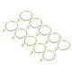thumbnail image 1 of Anillos de cortina Uxcell con clips, 20 piezas de anillos de clip para cortinas, ganchos de anillos de clip de 2 pulgadas (Oro), 1 of 5
