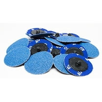 Benchmark Abrasives 2" Quick Change Zirconia Sanding Discs with a Male R-Type Backing Surface Finish Grind Polish Burr Rust Paint Removal Use with Die Grinder (25 Pack) - 60 Grit