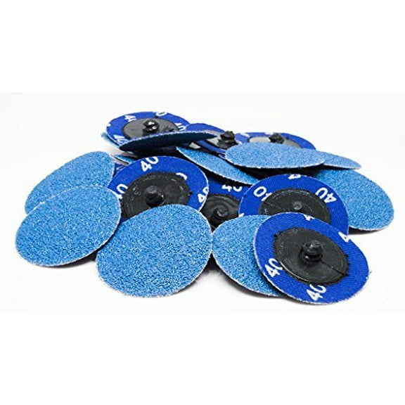 Benchmark Abrasives 2" Quick Change Zirconia Sanding Discs with a Male R-Type Backing Surface Finish Grind Polish Burr Rust Paint Removal Use with Die Grinder (25 Pack) - 60 Grit