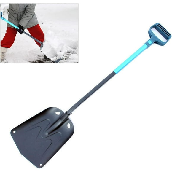 Pelles à Neige Outils D en Forme de poignée en Forme de Pelle à Neige Pliante Randonnée à randonnée rétractable for Voiture Hiver Glace Supprimer Le Camping en Plein air Alliage d'aluminium