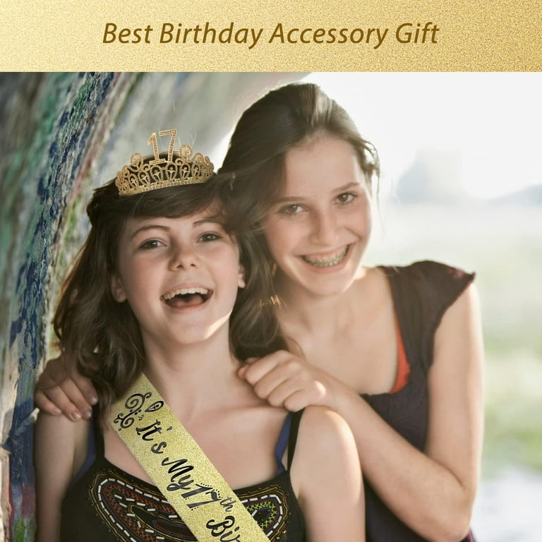 17th Birthday,17th Birthday Tiara,17 & Fabulous Sash,17th Bday Gift for Girl,17th Birthday Crown,17th Tiara and Sash,17th Birthday Decorations