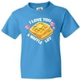 thumbnail image 3 of Inktastic Valentine's Day I Love You a Waffle Lot with Hearts Youth T-Shirt, 3 of 5