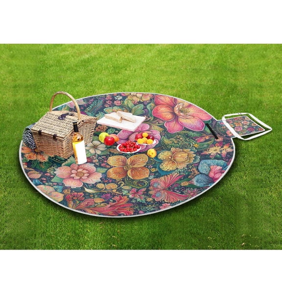 Picnic Blankets Teencool Beach Blanket Creatively Garden Medley Pattern Outdoor Blanket for Travel