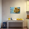 thumbnail image 2 of ZHONGYUTONG Rustic Sunflower Canvas Wall Art Farmhouse Yellow Flower Pictures Country Floral Painting Print for Bathroom Decor Framed (12.00" x 18.00"), 2 of 5