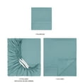 thumbnail image 6 of Mainstays Super Soft Brushed Microfiber Bed Sheet Set, Blue Cameo Embossed Stripe, Twin-XL, 3 Piece, 6 of 13