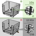 thumbnail image 6 of Wire Storage Basket for Kitchen Pantry:  Stackable Kitchen Counter Organizers - Wire Organizing Bin for Produce Vegetable Potato and Onion Black, 6 of 6
