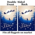 thumbnail image 2 of Merry Christmas Snowflake Deer Santa Sleigh of Reindeer Winter Fairy Forest House Flag 28" x 40" Double Sided Polyester Welcome Large Yard Garden Flag for Patio Lawn Home Outdoor Decor, 2 of 6