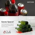 thumbnail image 4 of The Fridge Monkey Mat Organizer Wine & Soda Can Organizer for Refrigerator - Drink Organizer Holder Makes Cans & Bottles Stackable for Easy Storage, 4 of 8