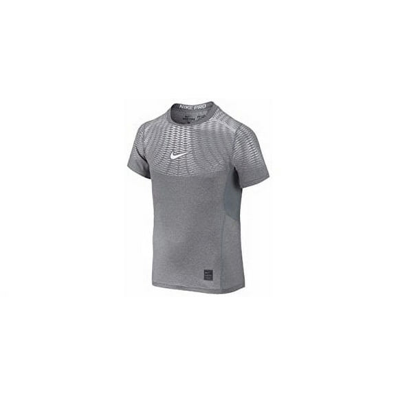 Nike Boy's Hypercool Max S/S Top X-Small Carbon Heather/Metallic Silver