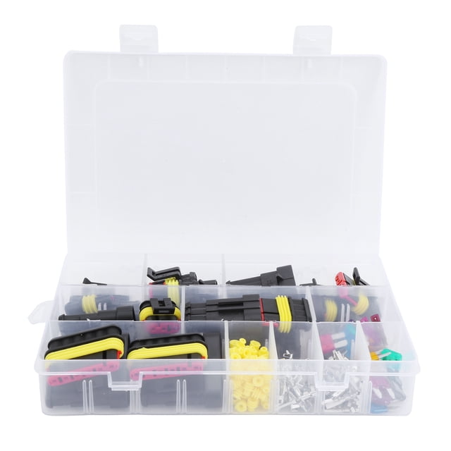 Kits de terminales de conector de cable de 216 piezas, enchufes de conexión sellados a prueba de agua para coche, conector de cable de crimpado, conectores de cable eléctrico, accesorios de fusibles c