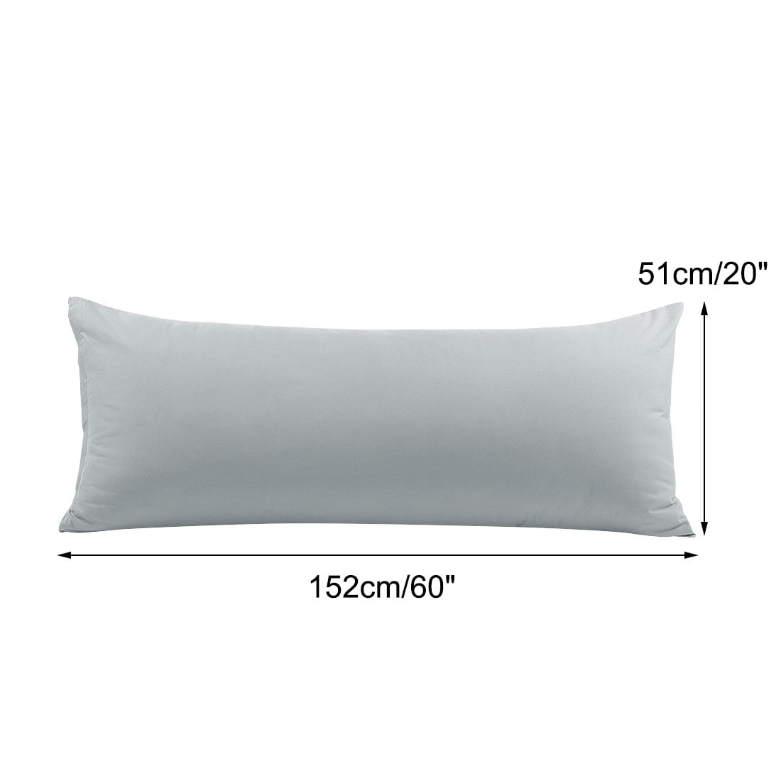 Unique Bargains 1 Pack Brushed Microfiber Body Pillowcase, 20" x 60", Light Grey