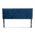 thumbnail image 3 of Baxton Studio Felix Modern and Contemporary Velvet Upholstered Headboard-Navy Blue King, 3 of 5