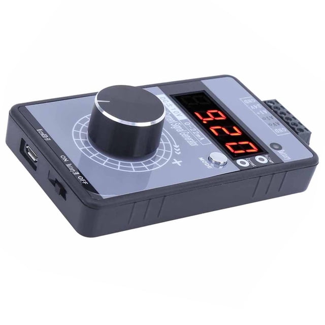 Current Voltage Signal Generator, 4 Digit Highlighting Digitizer Interface Analog Simulator with Pluggable Terminal for Device Testing