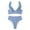 Blue, variant on Elainilye Fashion Swim Suits for Women 2024 Two-piece Bikini Set Sexy Solid Swimwear Beachwear Bathing Suit for Women,Black