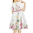 thumbnail image 2 of Suhoaziia Flower Rabbit Twirly Dresses for Little Girls Swing Twirl Clothes Little Girls Dress Up Clothes for Vacation Dating Going Out Novelty Stretchy Twirly Skater Dress Size 11Y-12Y, 2 of 5