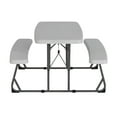 thumbnail image 6 of Peakform 37.8" Rectangular Folding Picnic Table Double Bench Seating, White, 6 of 7