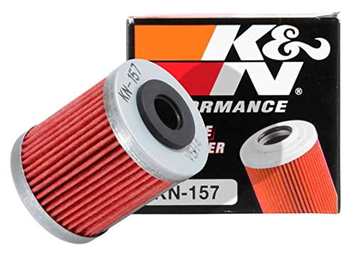 K&N Performance Powersports Oil Filter: Premium Engine Protection, Higher Oil Flow Rates, Compatible with All Oils, Optimized for Synthetic Oils, KN-157