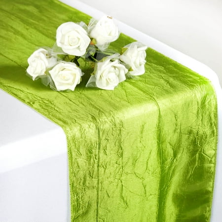 Balsacircle 12 X 108 Taffeta Crinkle Table Top Runner Wedding