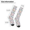 thumbnail image 5 of Fotbe Colorful Cute Pig print Women's Men's Novelty Crew Socks Cotton Socks Knee High Socks for Walking,Running,Nurses,Pregnancy, 5 of 9