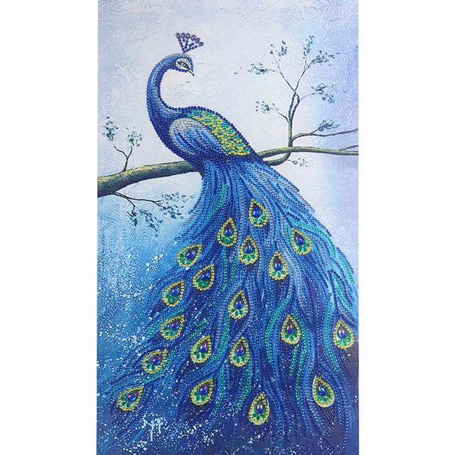 Cuadros Decorativos Kit de dibujo de pavo real azul mosaico de arte 5D DIY arte de pintura de diamante en forma especial Ehuebsd Nuevos Originales