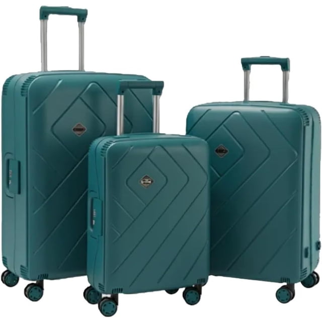 Set de Maletas de Viaje, 3 Piezas, Diseño Elegante, Turquesa, 57.5-75 cm, con Ruedas