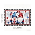 thumbnail image 3 of Cififendec 4th of July Gnome Placemat, 17.72"×11.81", Patriotic Checkered Border Heat-Resistant Table Mat for Independence Day, Memorial Day & Kitchen Decor, 3 of 5