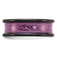 thumbnail image 3 of Edward Mirell Black Titanium Concave Anodized Pink 8mm Band Size: 9; for Adults and Teens; for Women and Men, 3 of 5