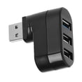 thumbnail image 2 of Adaptador USB 3.0 2.0 Hub Negro perfke 3 Puertos USB, 2 of 9
