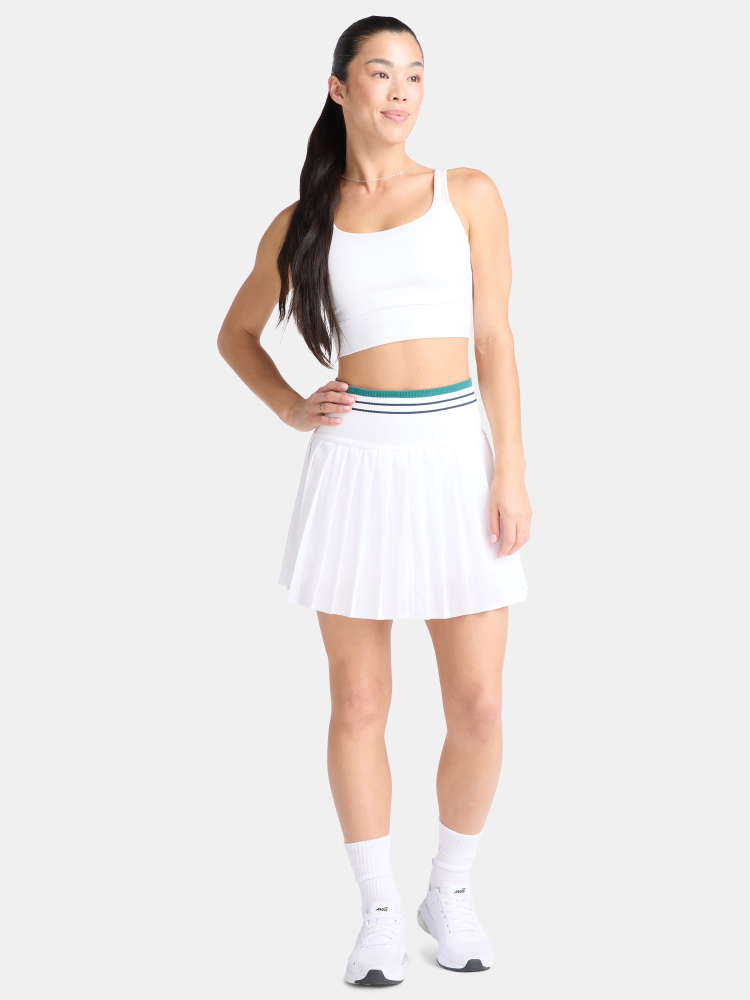 Avia Women's and Women's Plus Active Seamless Pleated Skort, Sizes XS-4X