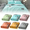 thumbnail image 6 of Ctnporpo Cooler Quilt for All Season Lightweight Summer Cooler Quilt for Hot Sleepers and Night Sweats Cooler Comforter Double Cold Effect Blanket Cooler Fiber Soft Blanket 150x200 CM Wool Blanket C, 6 of 7
