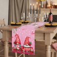 thumbnail image 2 of Table Runners 70 Inches Long Dress Scarves, Red Gnomes Farmhouse Coffee/Dining/Kitchen Table Decor, Holiday Table Runner, Valentine's Day Love Roses Leaves Ombre Pink 13x70 Inch, 2 of 9