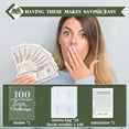 thumbnail image 6 of 100 Envelopes Money Saving Challenge Money Saving Binder 100 Envelope Challenge Binder Savings Binder Envelope A5 Savings Challenge Book (A5full green), 6 of 12