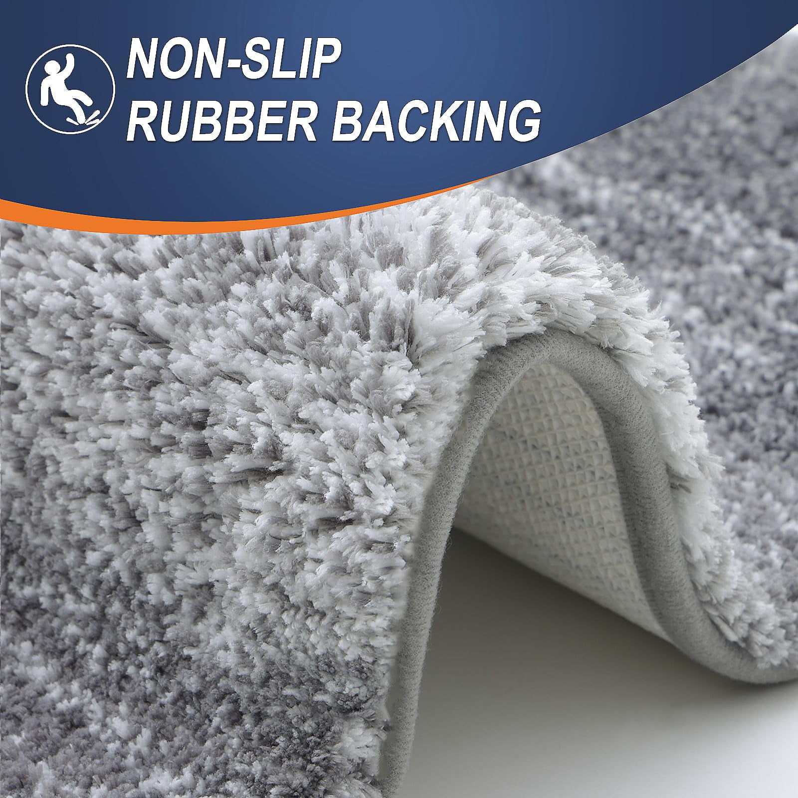 Bathroom Rugs Mat 30x20  Extra Soft Absorbent Microfiber Bath Rubber Backing Quick Dry Machine Washable Mats For Floor Tub And Shower Home Decor Accessories Grey