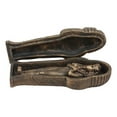 thumbnail image 2 of Bronzed Small Ancient Egyptian Pharaoh King Tut Sarcophagus With Mummy Statue, 2 of 5