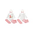 thumbnail image 2 of BemeyourBBs Newborn Baby Girl Easter Outfits Easter Bunny Long Sleeve Romper Rabbit Ruffle Skort Shorts Skirt Headband Socks Set Spring Summer Clothes, 2 of 9