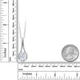 thumbnail image 3 of Gem Stone King 7.66 Cttw CZ Simulated Diamond Pendant Necklace for Women | 925 Sterling Silver | Oval 12X10MM | With 18 inch Chain, 3 of 6
