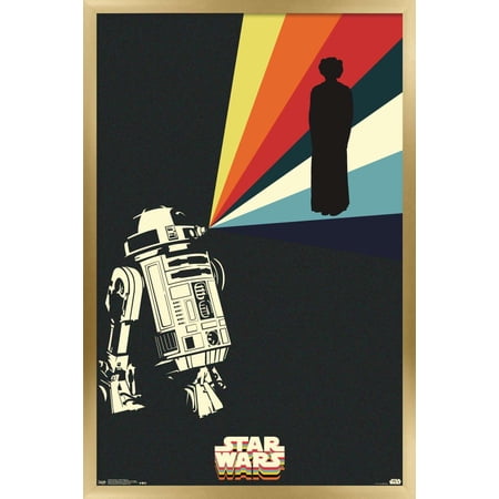 Star Wars: Saga – R2D2 Projection Wall Poster 14.725 x 22.375 Framed