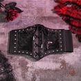 thumbnail image 4 of Milaget Ceinture Gothique pour Femmes Décorative à Lacets Attachée Cummerbunds en Cuir PU Large, 4 of 8